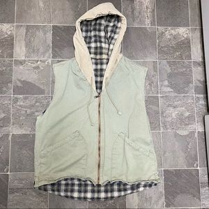 Unionbay Jackets \u0026 Coats | Mens Vintage 90s Unionbay Full Zip Reversible Hooded Plaid Canvas Vest Sz L Tan | Color: Tan | Size: L | Colt_O's Closet